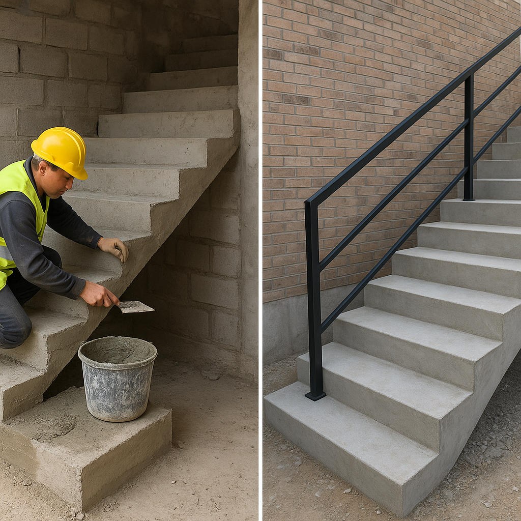 Budowa schodów wewnętrznych i zewnętrznych